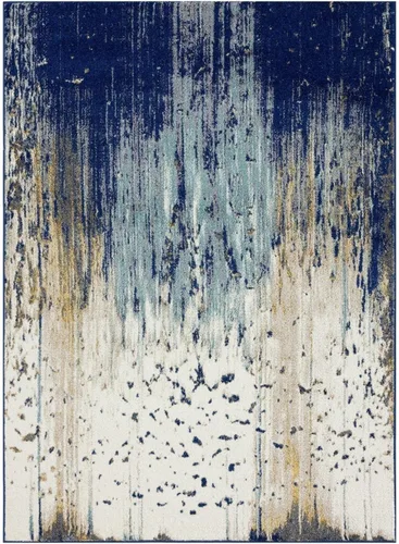 Vista 2 de LUXE WEAVERS Alfombra abstracta de 5 x 7, azul