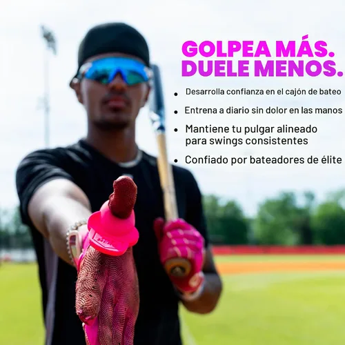 Vista 8 de Baseball & Softball Thumb Guard, Batting Hand Protector for Bat Sting and Jams, Wear on Thumb or Index Finger, One Size Fits Youth to Adult Amarillo