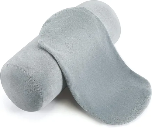 Vista 8 de Newwiee 2 fundas de almohada cilíndricas para el cuello cervical con cremallera de 16 x 6 pulgadas, rollo de cuello redondo, funda de almohada Azul