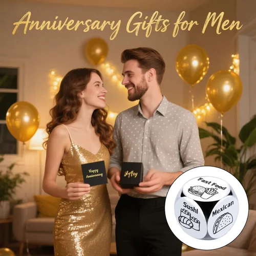 Vista 3 de Regalos de lata de aniversario de 10 años para él, ella, dados de comida, dados de 10 aniversario, regalos de boda para parejas, esposa, marido