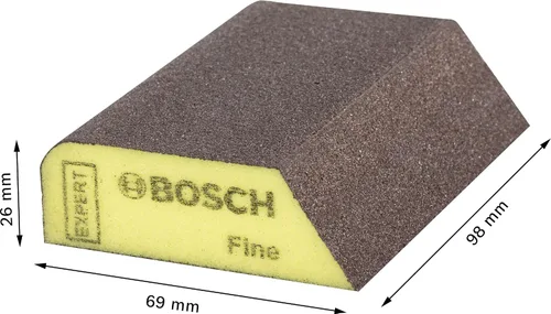 Vista 3 de Bosch Professional 1x Expert S470 Combi Bloques (2.717 x 3.819 x 1.024 in, grado fino, accesorios de lijado a mano)