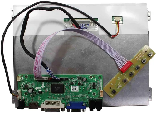 Vista 3 de 10.4 pulgadas VS104T-004A 1024X768 600nit Brillo WLED IPS Pantalla LCD y VGA DVI Audio LCD Controlador Junta