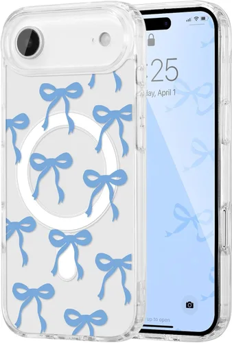Vista 73 de UEEBAI - Funda magnética para iPhone 11, diseño de lazo, compatible con MagSafe, funda transparente delgada inalámbrica, antiamarilleo, a prueba