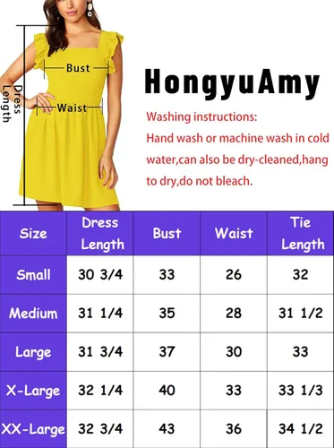 Vista 6 de HongyuAmy Vestido corto sin espalda con cordones para mujer