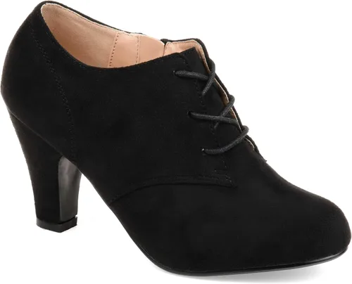 Vista 7 de Journee Collection Botines Leona para mujer con punta redonda y detalle de cordones