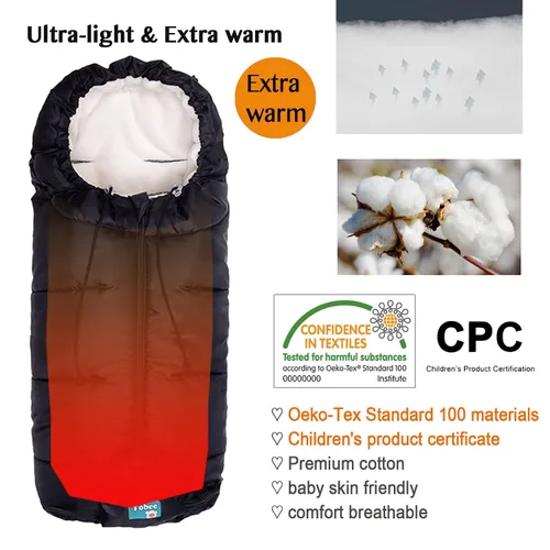 Vista 5 de Yobee Saco de dormir universal resistente a la intemperie para cochecito, cómodo y cálido, ajustable, seguro, manta impermeable para todos