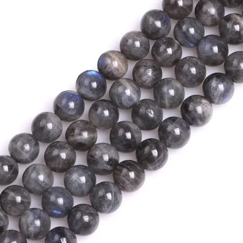 Vista 54 de GEM-Inside - 95 cuentas AA color morado oscuro de amatista de 15 pulgadas por hebra con agujero, piedras preciosas naturales y cuentas de cristal