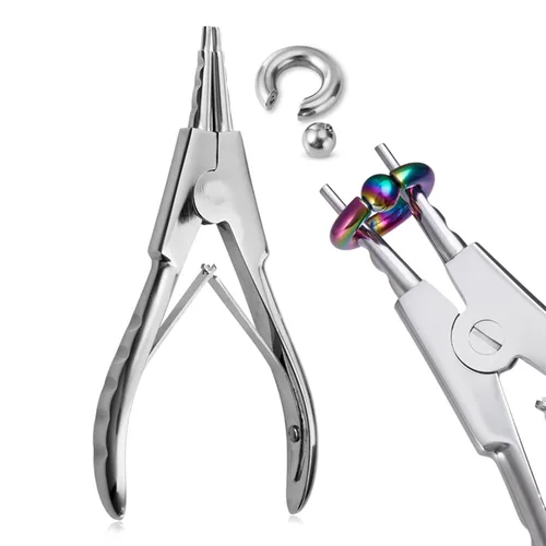 Vista 8 de DJCIW Abrazaderas de piercing para tabique, alicates de perforación de acero inoxidable quirúrgico de 6 pulgadas, herramientas de perforación