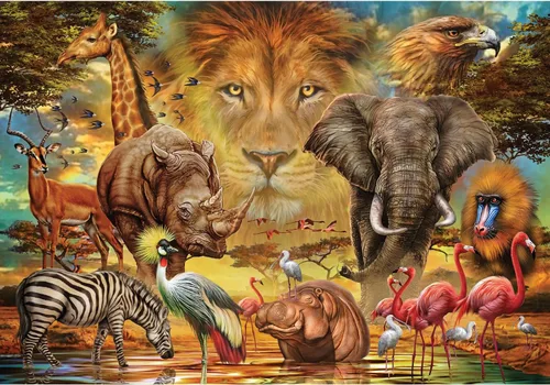 Vista 7 de Anatolian Puzzle - Mapa del mundo de dibujos animados, rompecabezas de 260 piezas, #3338