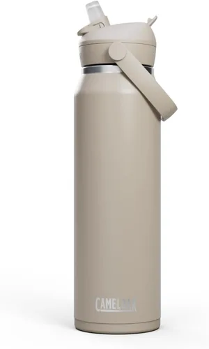 Vista 10 de CamelBak - Thrive - Botella de agua con tapa y pajilla, 20 onzas - Aislante de acero inoxidable, color negro