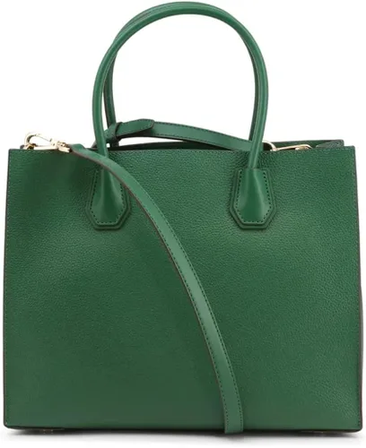 Vista 3 de Michael Kors Bolsa convertible de cuero guijarro verde grande de Mercer, Verde