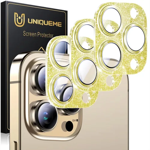 Vista 13 de UniqueMe para Paquete de 3 Protectores de Lente de Cámara para iPhone 15 Pro/iPhone 15 Pro Max, [Protección contra Caídas] [Compatible con Fundas]