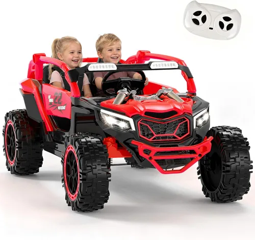 Vista 8 de 24V Ride on Toys for Kids, 2 Seater Electric Car w/Remote Control, 4 Wheel Suspension, Max 5 MPH, Slow Start, 2X200W, Bluetooth, Music, LED Light