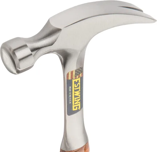 Vista 13 de ESTWING Martillo - Garra recta de 16 oz con cara lisa y agarre de cuero genuino - E16S