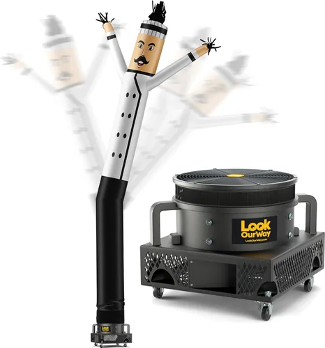 Vista 8 de LookOurWay Air Wavers - Juego de tubo inflable para hombre, agitador de aire de chef de 6 pies con soplador de bailarín de aire, tipo tubo inflable