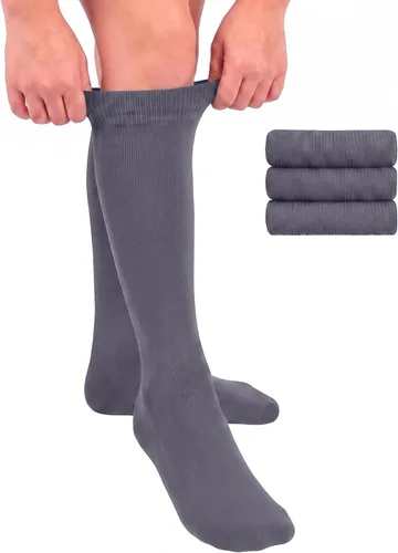 Vista 20 de Hugh Ugoli Knee High Bamboo School Uniform Socks for Girls, Kids, 3-6 Pairs 01- blanco (3 pares)