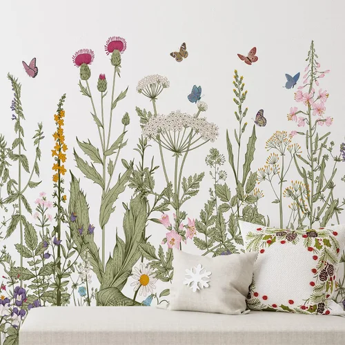 Vista 27 de Zonon 6 calcomanías de pared de flores, calcomanías para despegar y pegar