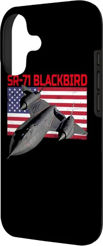 Vista 2 de SR-71 Blackbird in Action and Patriotic American Flag. Case for iPhone 17