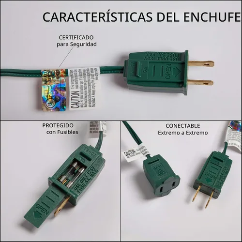 Vista 8 de Wintergreen Lighting 25 C9 OptiCore - Luces LED de Navidad para exteriores de alta resistencia, tira de luces de Navidad comerciales; cable verde