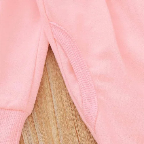 Vista 4 de Ritatte Conjunto de 2 piezas de ropa de invierno para niñas pequeñas, manga larga, pantalones largos, de algodón suave, para otoño
