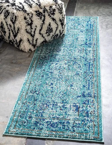 Vista 20 de Unique Loom Medici Collection - Alfombra tradicional vintage botánica azul (2' 2 x 3' 0)