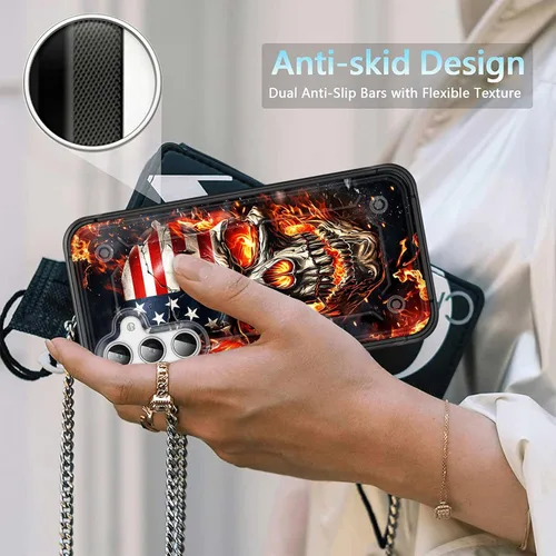 Vista 5 de Funda para Galaxy S25, resistente de doble capa de policarbonato duro y silicona suave, resistente a prueba de golpes, funda protectora para Samsung
