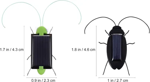 Vista 2 de 2 juguetes de insectos alimentados por energía solar, educativos, cucarachas falsas, saltamontes, juguetes de movimiento de insectos, juguetes