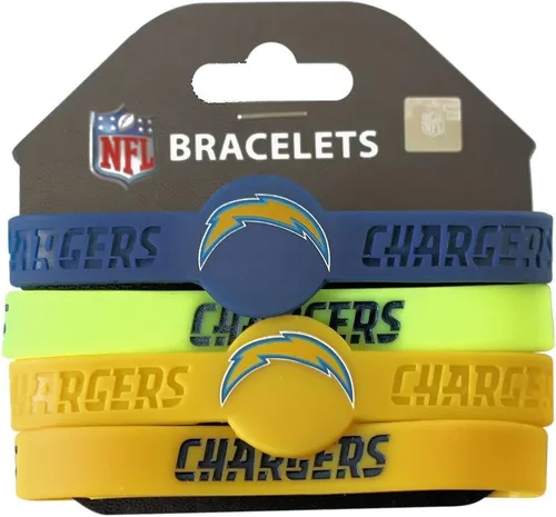 Vista 9 de Pulseras de silicona de la NFL, paquete de 4