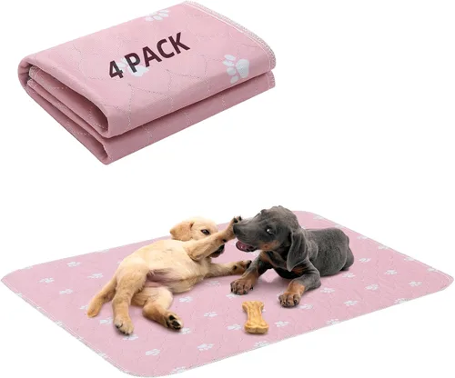 Vista 25 de PUPTECK Almohadillas lavables para orina para perros – Almohadillas impermeables reutilizables de entrenamiento para cachorros – Tapete de parto