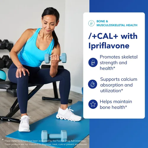 Vista 3 de Pure Encapsulations +Cal+ con Ipriflavon Suplemento mineral, vitamínico y herbario para promover la fuerza esquelética* 351 cápsulas