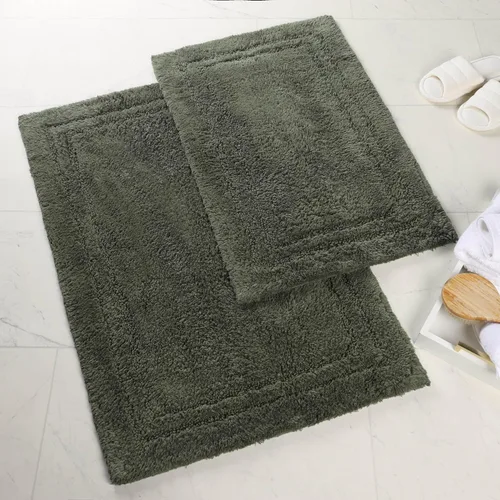 Vista 38 de Superior Cotton Washable Bath Rug, Non Slip Runner, 1 Piece Set, Black Absorbent Combed Cotton Bath Rug Runner or Rug Set, Bathroom Vanity or
