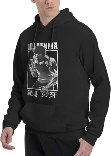 Vista 3 de Anime Baki The Grappler Baki Hanma - Sudadera con capucha para hombre con bolsillos