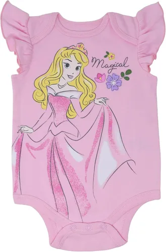 Vista 6 de Disney Princess Cinderella Belle Aurora Ariel Paquete de 5 mamelucos Diadema