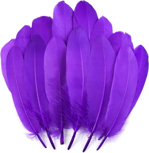 Vista 13 de THARAHT 120 plumas de ganso azul aguamarina naturales a granel de 6-8 pulgadas 5.9-7.9 in para manualidades, bricolaje, cosplay, boda, fiesta