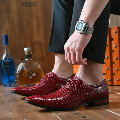 Vista 3 de Zapatos Oxford para hombre, zapatos de vestir clásicos de moda