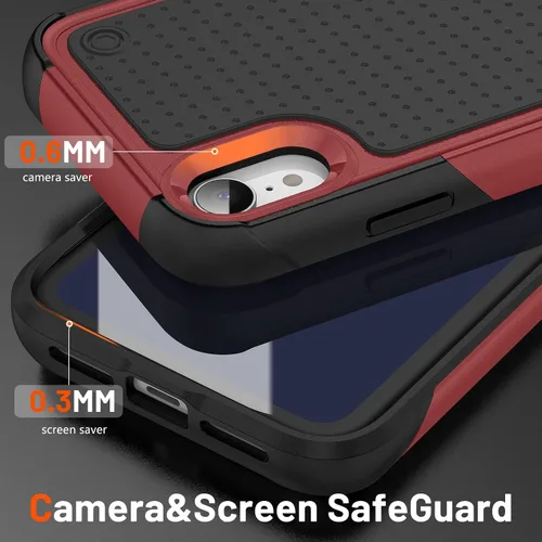 Vista 280 de Jeylly Funda para iPhone SE/Funda para iPhone 5S, Exterior de Plástico Duro que Absorbe Golpes + Interior de Silicona de Goma Defensor contra