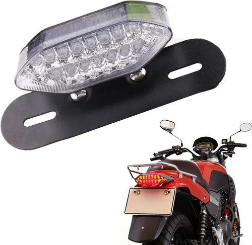 Vista 9 de Luz trasera universal de 15 ledes para motocicleta