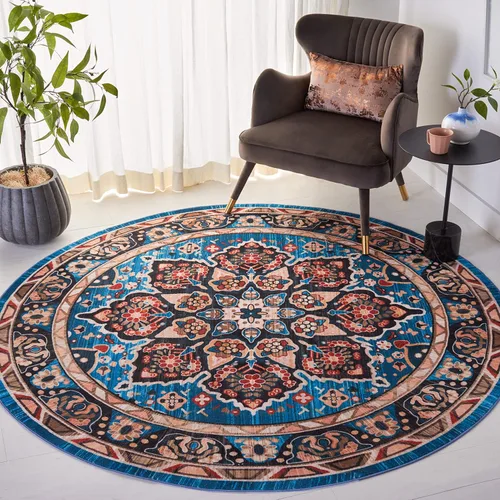Vista 25 de SAFAVIEH Riviera Collection - Alfombra lavable de 2 pies 2 pulgadas x 9 pies, beige y carbón, antideslizante y fácil de limpiar, ideal para sala