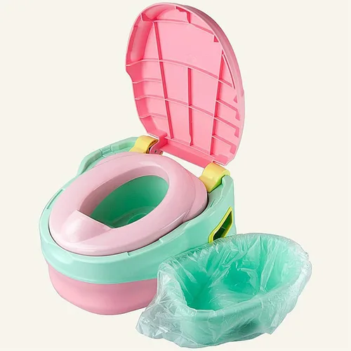 Vista 9 de Paquete de 100 forros desechables para orinal con cordón, bolsas de entrenamiento de ajuste universal de 17.3 x 9.4 pulgadas, forro de asiento