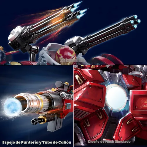 Vista 4 de HIGH GODO Mech Robot - Juego de bloques de construcción transformables para adultos, City Warrior Justice Hero Soldier Mech Model Building Kit, Cool