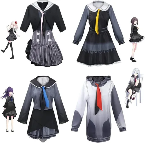 Vista 8 de Hieeimu Akiyama Mizuki Cosplay Costume Project Sekai Uniform Dress Cosplay Outfits Halloween Party for Women Girls