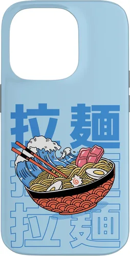 Vista 17 de The Great Ramen Off Kanagawa - Carcasa para iPhone 16, diseño tradicional japonés
