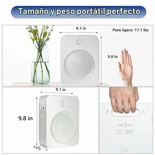 Vista 3 de Tonchean - Convertidor de voltaje de 110 V a 220 V 3000 W con alimentación de entrada