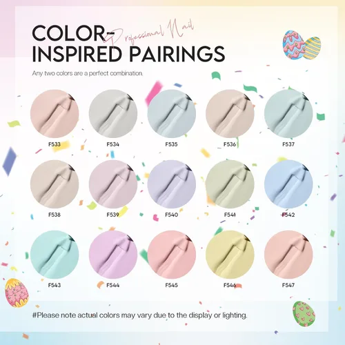 Vista 4 de Morovan Juego de esmaltes de uñas para uñas de manos: 15 colores de esmalte de uñas pastel macaron, kit de esmalte de uñas de invierno, esmalte