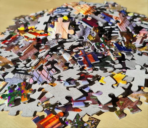 Vista 6 de CASTORLAND Rompecabezas de 3000 piezas, la fuente de Trevi, Roma, Italia, arte barroco, rompecabezas para adultos, Castorland C-300389-2
