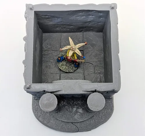 Vista 5 de Mausoleo - Escenario para Mesa - 1.102 in - Miniatura - RPG - Calabozos y Dragones - DND - Pathfinder - (Gris/Sin pintar)