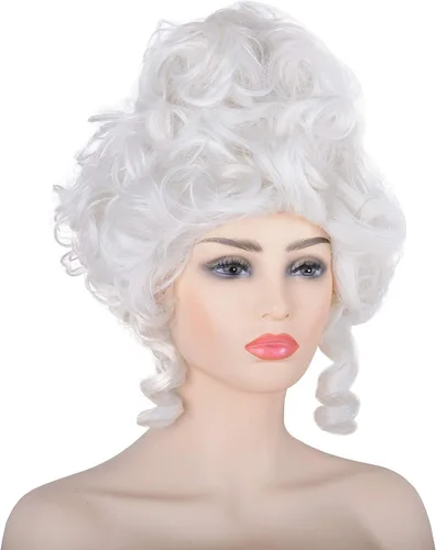 Vista 6 de Wraith of East Colonial Pelucas señoras del siglo XVIII Marie Antonieta Cosplay Mujeres Adultas Plata