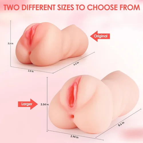 Vista 7 de ZEMALIA - Masturbador masculino 3 en 1, vagina de bolsillo con boca realista, vagina texturizada y ano apretado. Juguete para sexo oral, bombeo