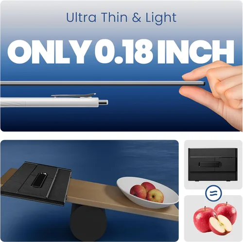 Vista 2 de Extensor de pantalla para laptop, monitor portátil ultrafino de 15.3 pulgadas FHD 1200P 16:10 para laptop, extensor ligero de monitor dual Plug &