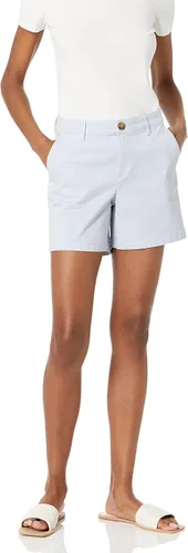 Vista 25 de Amazon Essentials Pantalones cortos caqui de tiro medio y entrepierna de 5 pulgadas para mujer (disponible en cortes rectos y curvos)